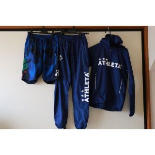 アスレタ(ATHLETA)のATHLETE■セットアップ+ハーフパンツセット☆ネイビー～ブルー★美品(ウェア)