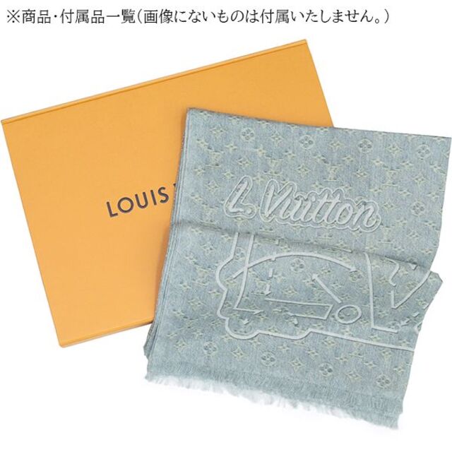 LOUIS VUITTON(ルイヴィトン)のルイヴィトン エトール ストール マフラー デニムブルー 新品 h-k718 レディースのファッション小物(マフラー/ショール)の商品写真