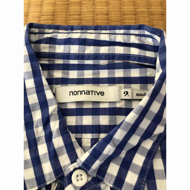 nonnative(ノンネイティブ)のnonnative FELLER LONG SHIRT GINGHAM 青 メンズのトップス(シャツ)の商品写真