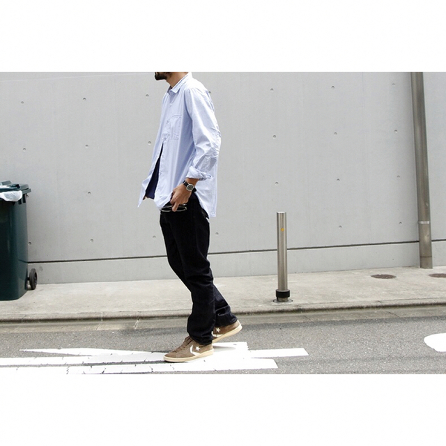 nonnative(ノンネイティブ)のnonnative FELLER LONG SHIRT GINGHAM 青 メンズのトップス(シャツ)の商品写真