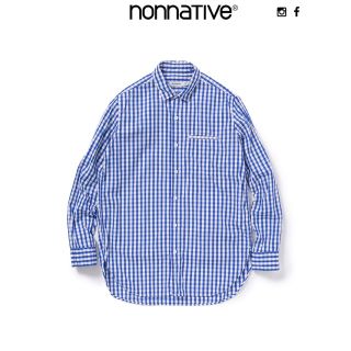 ノンネイティブ(nonnative)のnonnative FELLER LONG SHIRT GINGHAM 青(シャツ)