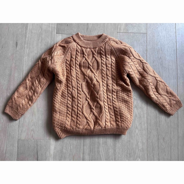 ケーブル編みニットセーター＊裏起毛付き キッズ/ベビー/マタニティのキッズ服男の子用(90cm~)(ニット)の商品写真