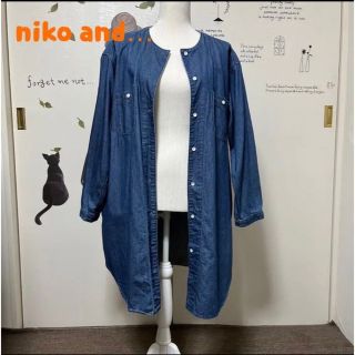 ニコアンド(niko and...)の#487 ニコアンド デニム ノーカラージャケット ワンピ？(Gジャン/デニムジャケット)