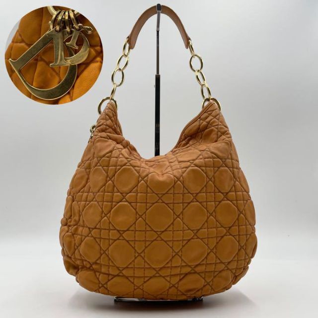 ✨美品✨ディオール カナージュ ハンドバッグ 腕かけ 金具 レザー ...