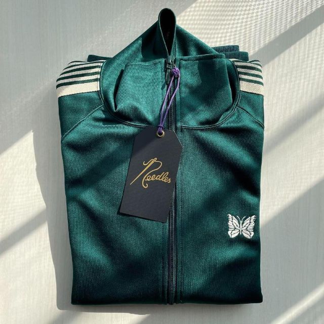 受注生産品】 トラックジャケット L - Needles グリーン ベージュ