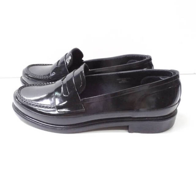 HUNTER(ハンター)の美品 HUNTER ハンター ペニーローファー レインシューズ 1点 ブラック 24.0cm(UK5) 雨 レディース AN39C  レディースの靴/シューズ(レインブーツ/長靴)の商品写真