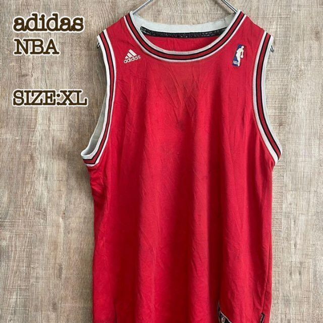 adidas アディダス NBA ゲームシャツ シカゴ・ブルズ レッド XL propar