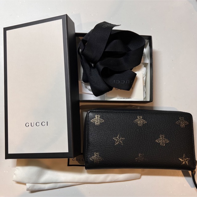 GUCCI - GUCCI ラウンドファスナー 長財布 星 蜂の通販 by きき GUCCI - GUCCI ラウンドファスナー 長財布 星 蜂の通販 by きき