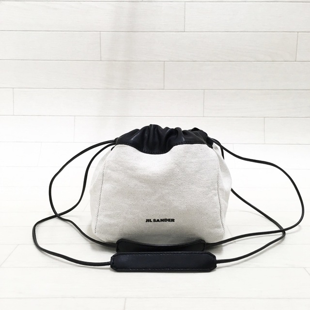 ☆超美品☆JIL SANDER ジルサンダー ドローストリング ショルダーバッグ