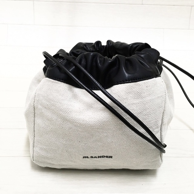 ☆超美品☆JIL SANDER ジルサンダー ドローストリング ショルダーバッグ