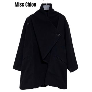 Chloe クロエ ロングカーディガン ストール型 シルク100% 変形-