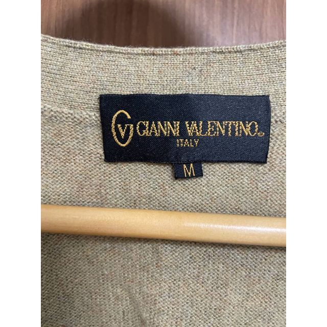 GIANNI VALENTINO(ジャンニバレンチノ)の【美品】バレンチノ ニットカーディガン　Mサイズ メンズのトップス(カーディガン)の商品写真