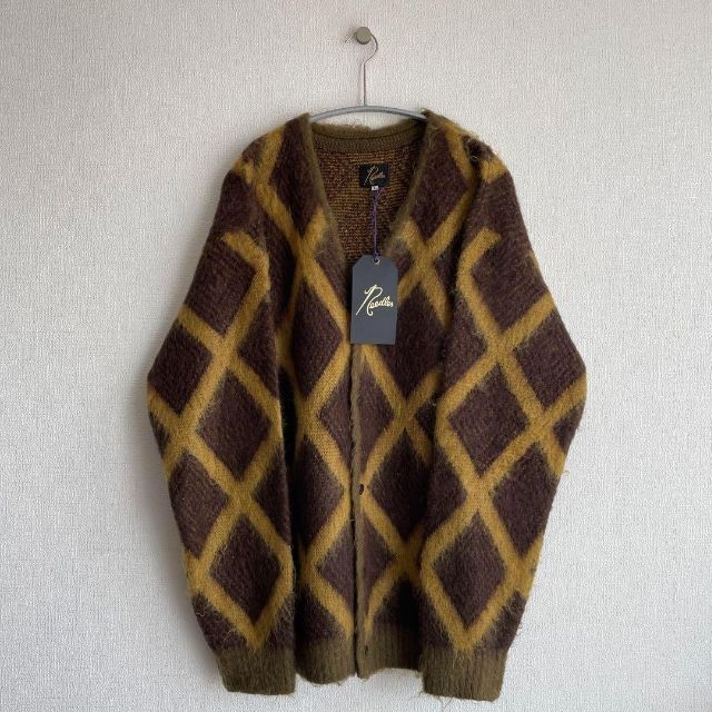 DIAMOND MOHAIR CARDIGAN アーガイル　カーディガン