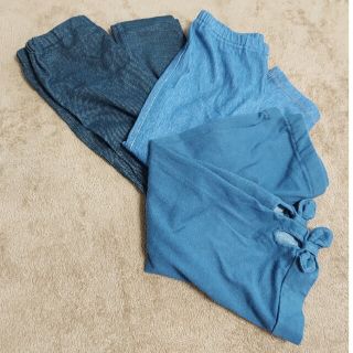 ユニクロ(UNIQLO)の130 紺色　スパッツ3点セット(パンツ/スパッツ)