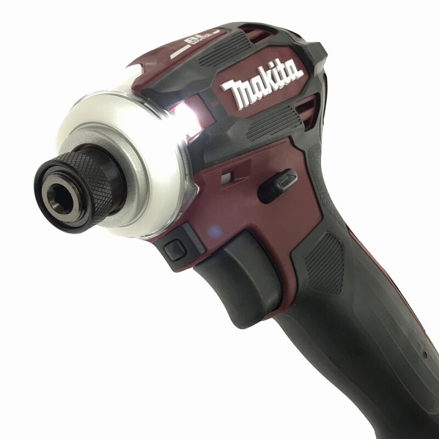 自動車/バイク☆ケースキズ有り未使用品☆makita マキタ 18V 充電式インパクトドライバ TD172DGX AR バッテリー2個(BL1860B) 充電器付き 63855