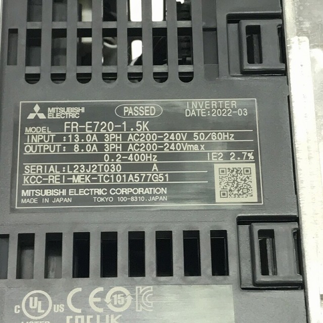 未使用☆送料無料 MITSUBISHI 三菱電機 簡単・パワフル小形インバータ FR-E720-1.5K 2022年製 63958 5