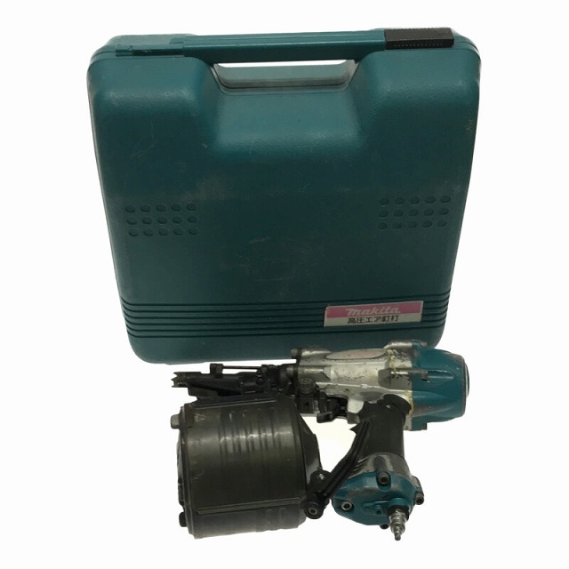 ☆品☆makita マキタ 90mm 高圧ロール釘打機 AN910H エアツール 大工道具 内装業 ※コメント必読 64112 2