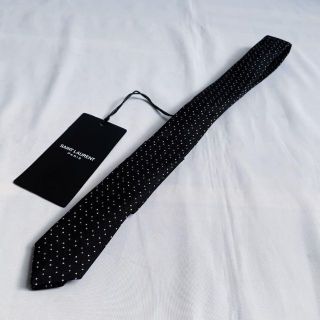 サンローラン(Saint Laurent)の未使用品【Saint Laurent】ドット シルク ネクタイ ナロータイ(ネクタイ)