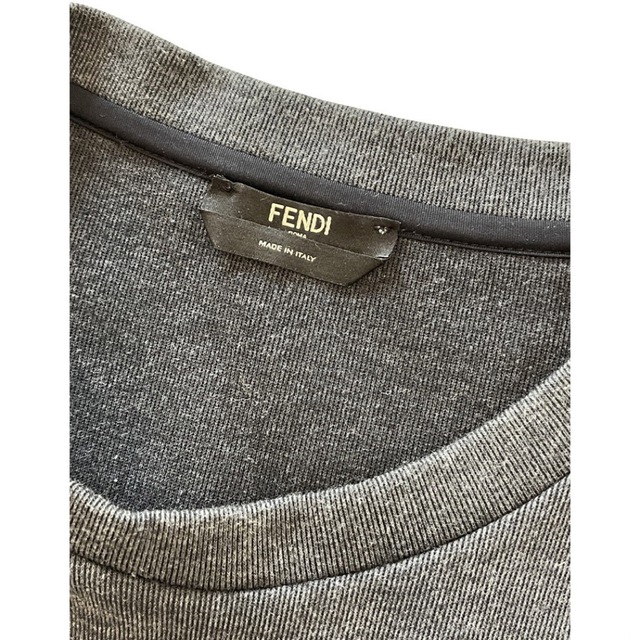 FENDI メンズ48(S-M) 美品✳︎レザーアイ　スウェット　トレーナー