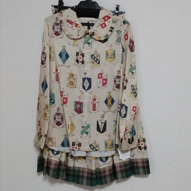 海外輸入】 JaneMarple フリルカラーシャツ タックスカート crests