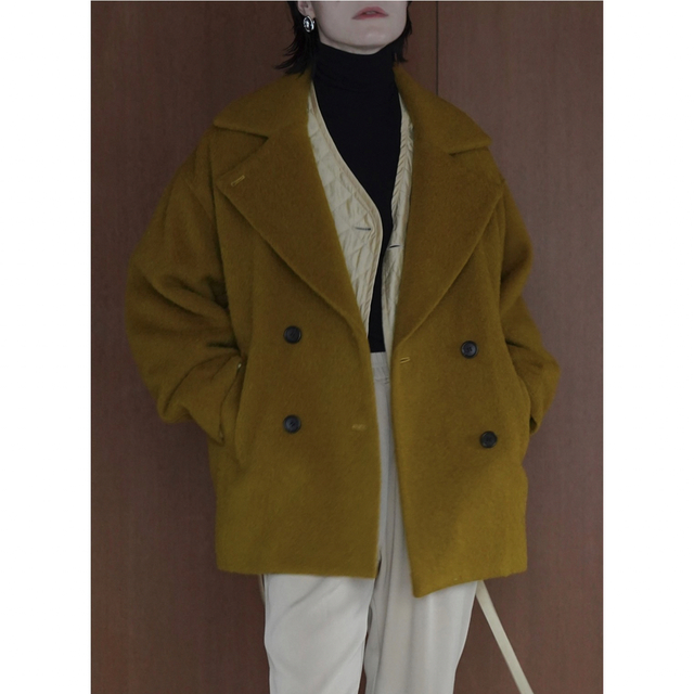 CLANE(クラネ)のOVER LINE DOUBLE COAT サイズ2 レディースのジャケット/アウター(ピーコート)の商品写真