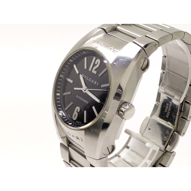 BVLGARI エルゴン デイト メンズ 腕時計 AT ブラック文字盤