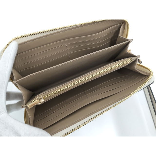 COACH ラウンドファスナー長財布 スワン 白鳥 PVCコーティング