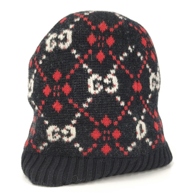 GUCCI ニット帽 帽子 GG柄 ウール 綿 表記サイズ：M58 22cm | フリマアプリ ラクマ
