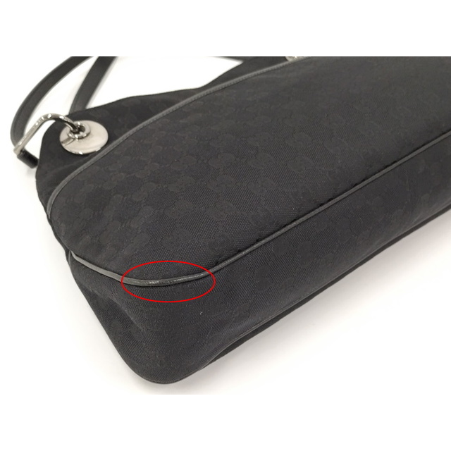 Gucci(グッチ)のGUCCI トートバッグ 手提げ ハンドバッグ GGキャンバス ブラック レディースのバッグ(トートバッグ)の商品写真