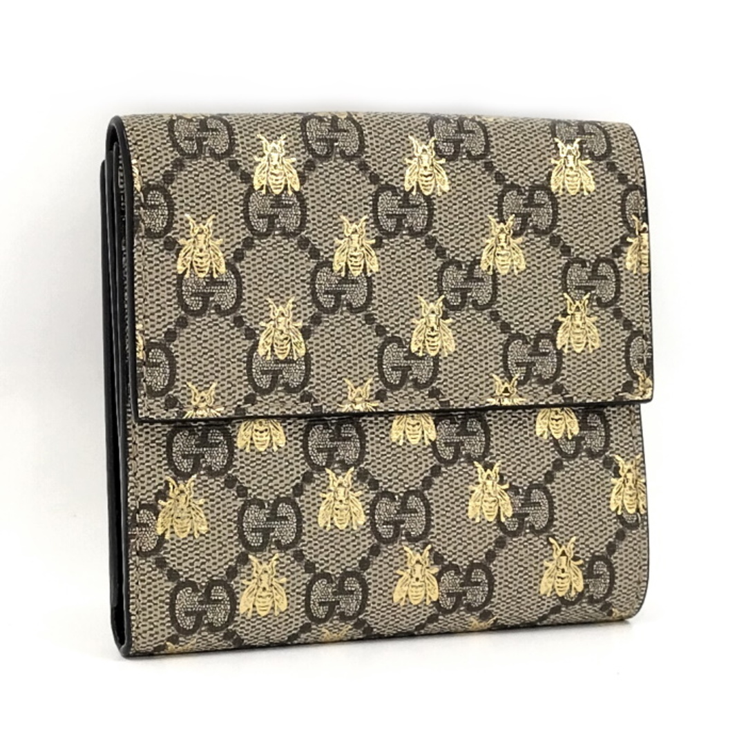 Gucci(グッチ)のGUCCI 二つ折り財布 Wホック ビー 蜂 ハチ GGスプリーム レザー レディースのファッション小物(財布)の商品写真