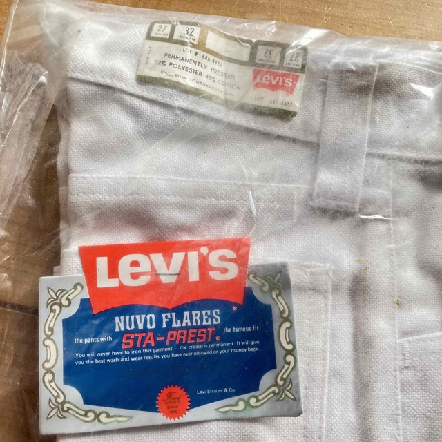 【デッドストック】70's Levi's スタプレ 646 26/27 BIGE