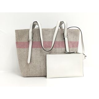 PRADA - PRADA トートバッグ キャンバス ピンクベージュ 1BG301