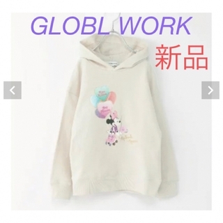 グローバルワーク(GLOBAL WORK)の新品　グローバルワーク　ミニー　パーカー(Tシャツ/カットソー)