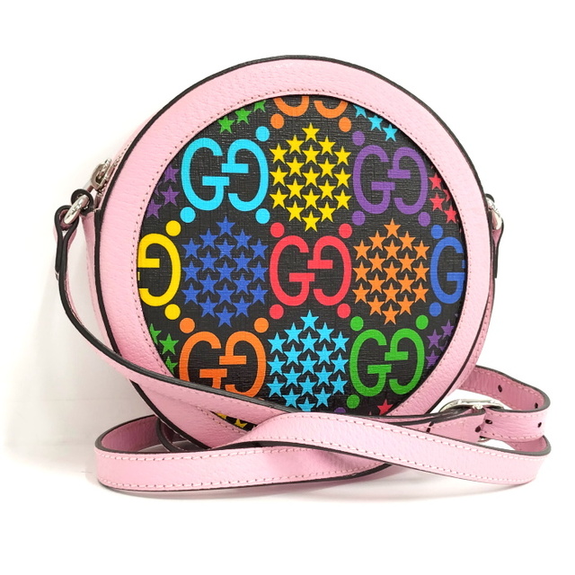 Gucci - GUCCI ショルダーバッグ GGサイケデリック GGスプリーム レザー ピンク