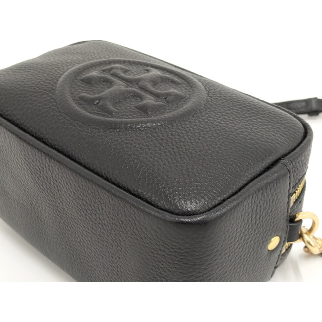 TORY BURCH ショルダーバッグ ボンベ レザー ブラック 55691