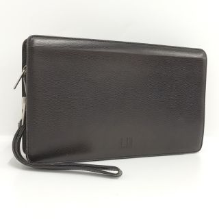 ダンヒル(Dunhill)のdunhill セカンドバッグ レザー ブラウン(セカンドバッグ/クラッチバッグ)