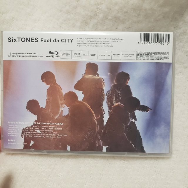 SixTONES Feel da CITY BluRay 初回限定盤 通常版