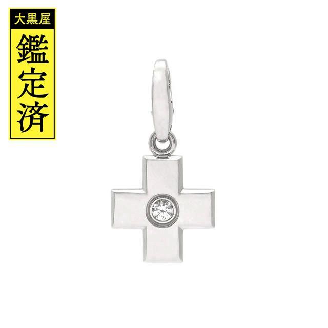 Cartier - カルティエ　クロスチャーム　ダイヤモンド　ペンダントトップ　WG　【200】