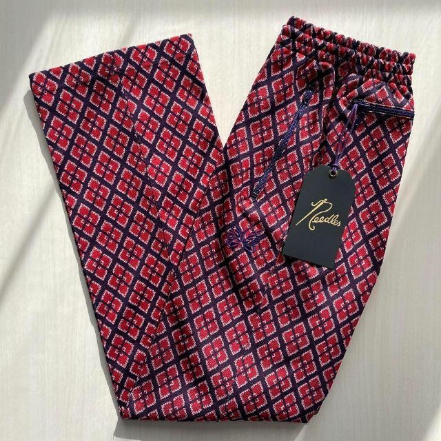 Needles(ニードルス)の総柄　XS ダイアモンド　赤　アーガイル　red argyle diamond メンズのパンツ(スラックス)の商品写真