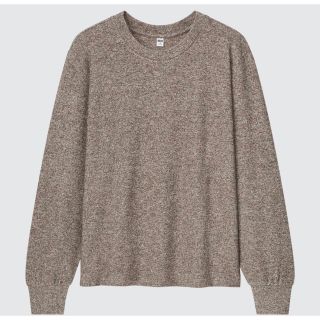 ユニクロ(UNIQLO)のユニクロ　ソフトニットパフスリーブクルーネックT(ニット/セーター)