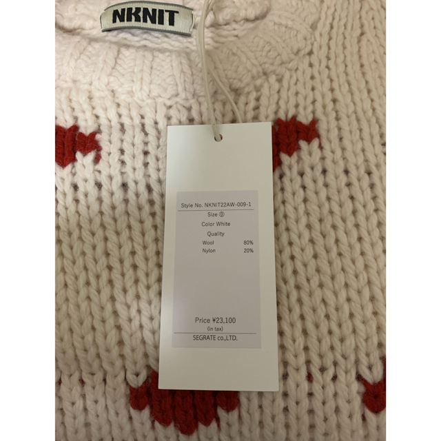日本メーカー新品 NKNIT ンニット short ♡pattern KNIT ホワイト