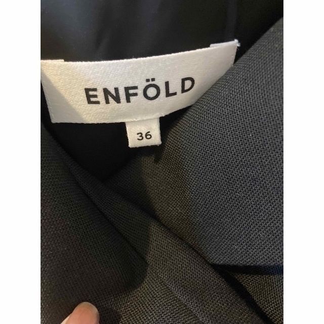 ENFOLD 美品コレクションラインワンピース 黒 36サイズ | www