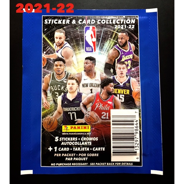574】 NBA カード スティッカー 2021-22 新品 未開封 1パックの 574】 NBA カード スティッカー 2021-22 新品 未開封 1パックの