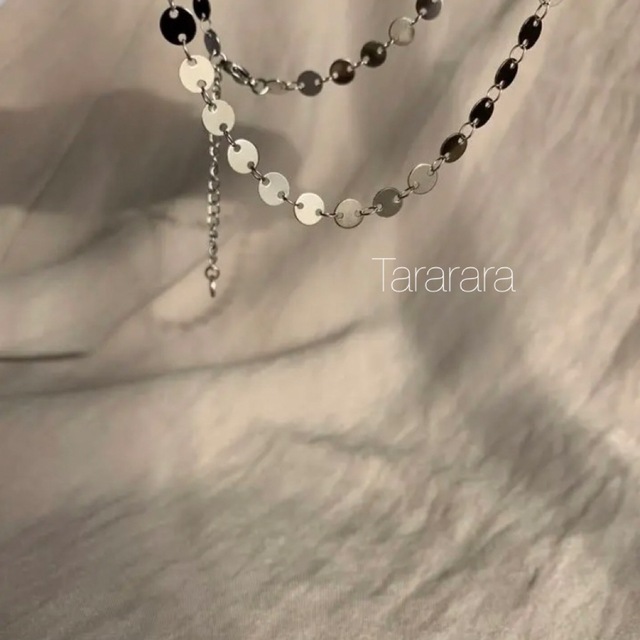 ●handmade round necklace●金属アレルギー対応 ハンドメイドのアクセサリー(ネックレス)の商品写真