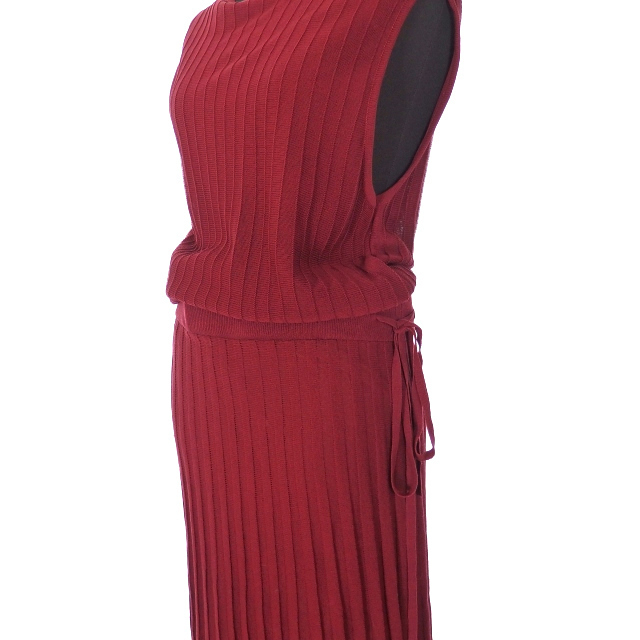 STUNNING LURE(スタニングルアー)のスタニングルアー ノースリーブ ロングニットワンピース ドレス S バーガンディ レディースのワンピース(ロングワンピース/マキシワンピース)の商品写真
