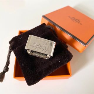 エルメス(Hermes)のエルメス ボルデュック スクエア スカーフリング シルバー(バンダナ/スカーフ)