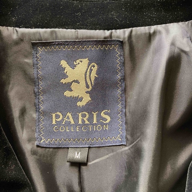 PARIS(パリス)のPARIS COLLECTION ブラック　ベロア　テラード　ジャケット　 メンズのジャケット/アウター(テーラードジャケット)の商品写真