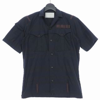 カラー(kolor)のカラー kolor 16SS オープンカラー ミリタリーシャツ 2 ネイビー 紺(シャツ)