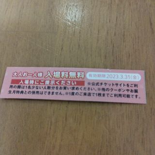 ファンタジーキッズリゾート　大人無料券(遊園地/テーマパーク)