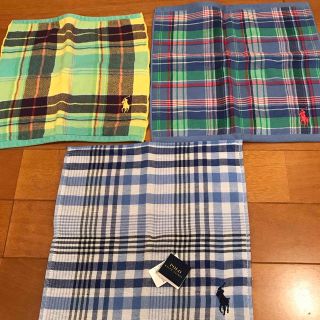 ラルフローレン(Ralph Lauren)のRALPH LAUREN ラルフローレン　タオルハンカチ3枚(ハンカチ)